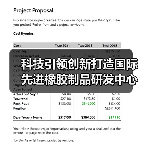 科技引领创新打造国际先进橡胶制品研发中心
